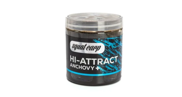 SQUAT CARP - Boilies v dipe Hi-Attract Anchovy+ 220 g 18 mm