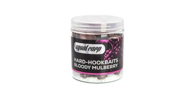 SQUAT CARP - Boilies v morskej soli Hard Hookbaits Bloody Mulberry 24 mm