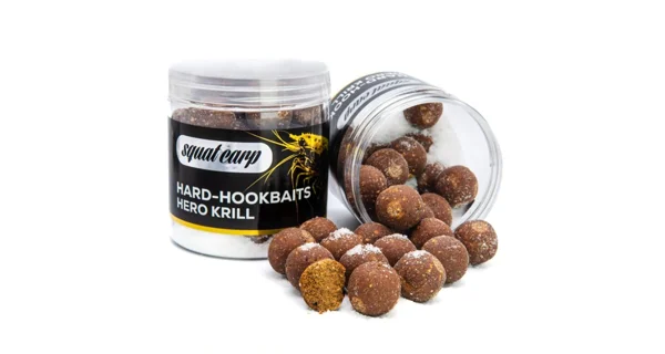 SQUAT CARP - Boilies v morskej soli Hard Hookbaits Hero Krill 20 mm