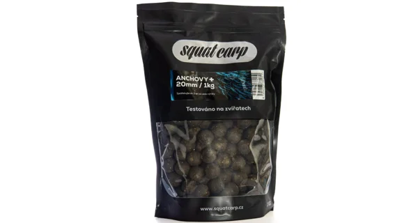SQUAT CARP - Hotové boilies Anchovy+ 1 kg 24 mm