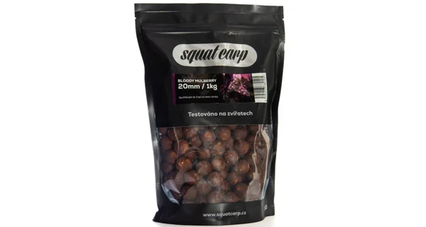 SQUAT CARP - Hotové boilies Bloody Mulberry 1 kg 20 mm