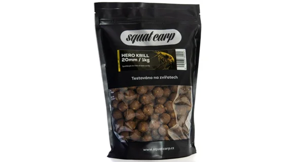SQUAT CARP - Hotové boilies Hero Krill 1 kg 30 mm