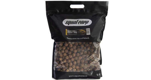 SQUAT CARP - Hotové boilies Hero Krill 5 kg 24 mm