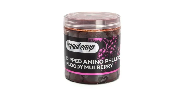 SQUAT CARP - Pelety Amino Pellets In Dip Bloody Mulberry 15 mm 180 g