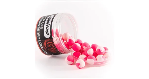 SQUAT CARP - Plávajúce boilies Pop Up 12 mm 60 g Strawberry Lollipop