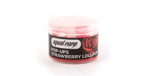 SQUAT CARP - Plávajúce boilies Pop Up 12 mm 60 g Strawberry Lollipop