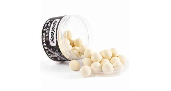 SQUAT CARP - Plávajúce boilies Pop Up 16 mm 60 g Black Pepper & Asa