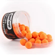 SQUAT CARP - Plávajúce boilies Pop Up 16 mm 60 g Peach & Pepper