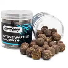 SQUAT CARP - Rozpustné neutrálne vyvážené boilies Active Wafters Anchovy+ 24 mm 150 g