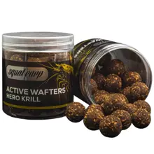 SQUAT CARP - Rozpustné neutrálne vyvážené boilies Active Wafters Hero Krill 20 mm 150 g