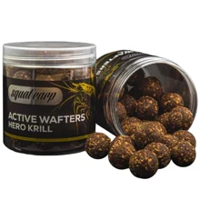 SQUAT CARP - Rozpustné neutrálne vyvážené boilies Active Wafters Hero Krill 24 mm 150 g