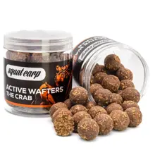 SQUAT CARP - Rozpustné neutrálne vyvážené boilies Active Wafters The Crab 24 mm 150 g