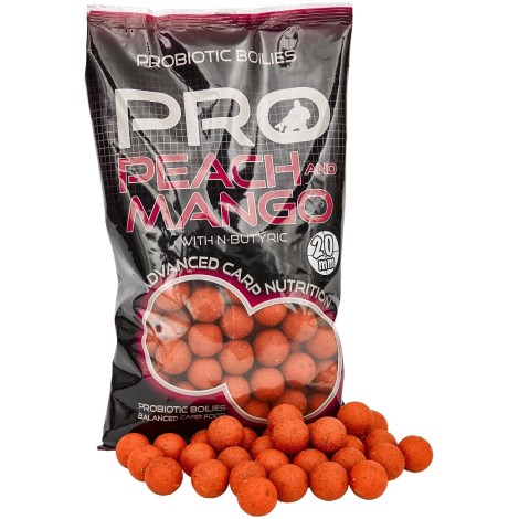 STARBAITS - Boilies Pro Peach & Mango 14 mm 800 g