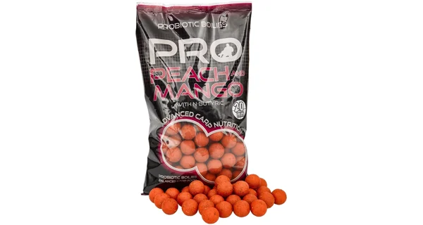 STARBAITS - Boilies Pro Peach & Mango 24 mm 800 g