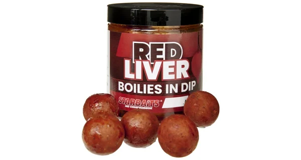 STARBAITS - Boilies v dipe Concept Red Liver 20 mm 150 g