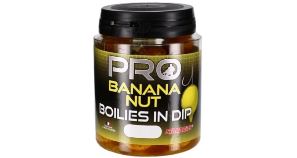 STARBAITS - Boilies v dipe Probiotic Banana Nut 24 mm 150 g