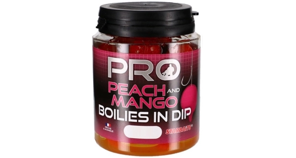 STARBAITS - Boilies v dipe Probiotic Broskyňa mango 24 mm 150 g