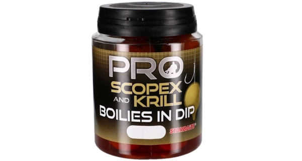 STARBAITS - Boilies v dipe Probiotic Scopex Krill 24 mm 150 g