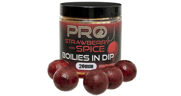 STARBAITS - Boilies v dipe Probiotic Strawberry Spice 20 mm 150 g
