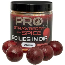 STARBAITS - Boilies v dipe Probiotic Strawberry Spice 24 mm 150 g