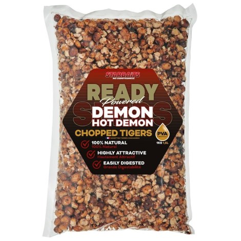 STARBAITS - Drvený tigrie orech Ready Seeds Hot Demon Chopped Tiger 1 kg