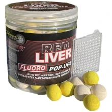 STARBAITS - Plávajúce boilies Fluo Red Liver 20 mm 80 g
