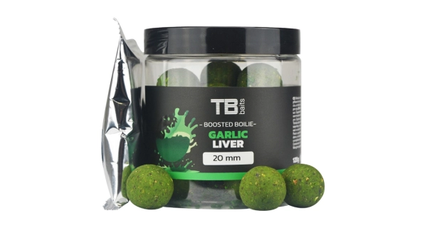 TB BAITS - Boosterované boilie Garlic Liver 16 mm 120 g