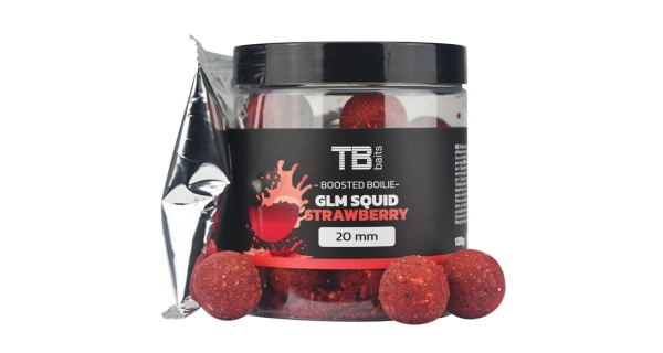 TB BAITS - Boosterované boilies Squid Strawberry 120 g 20 mm