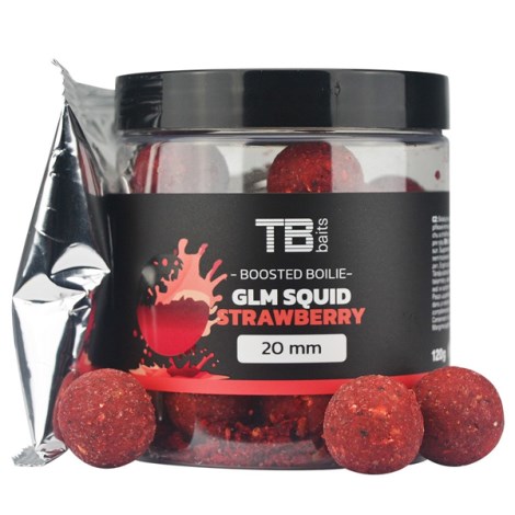 TB BAITS - Boosterované boilies Squid Strawberry 24 mm 120 g