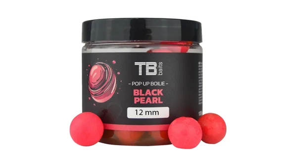 TB BAITS - Plávajúce Boilie Pop-Up Pink Black Pearl 12 mm 65 g + NHDC