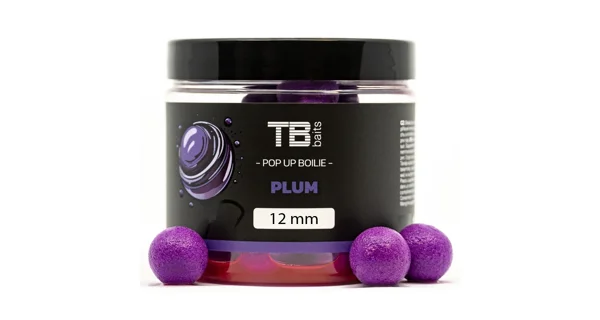 TB BAITS - Plávajúce Boilie Pop-Up Plum 12 mm 65 g + NHDC
