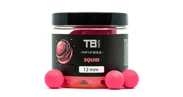 TB BAITS - Plávajúce Boilie Pop-Up Squid 12 mm 65 g + NHDC