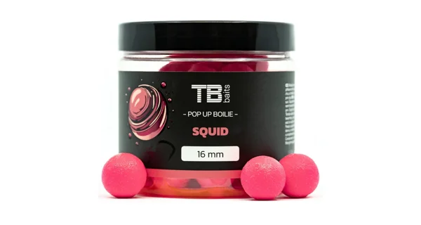 TB BAITS - Plávajúce Boilie Pop-Up Squid 16 mm 65 g + NHDC