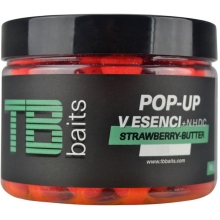 TB BAITS - Plávajúce Boilie Pop-Up Strawberry Butter + NHDC 16 mm 65 g