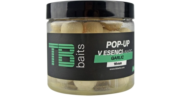 TB BAITS - Plávajúce Boilie Pop-Up White Garlic + NHDC 16 mm 65 g