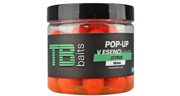 TB BAITS - Plávajúce boilies Pop-Up 16 mm 65 g Orange Citrus + NHDC