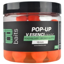 TB BAITS - Plávajúce boilies Pop-Up 16 mm 65 g Orange Peach Liver + NHDC