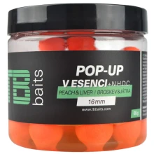 TB BAITS - Plávajúce boilies Pop-Up 16 mm 65 g Orange Peach Liver + NHDC