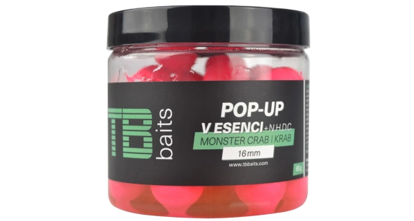 TB BAITS - Plávajúce boilies Pop-Up 16 mm 65 g Pink Monster Crab + NHDC