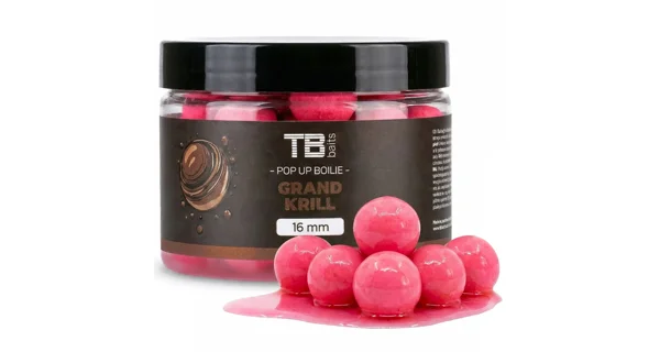 TB BAITS - Plávajúce boilies Pop-Up Grand Krill + NHDC 16 mm 50 g