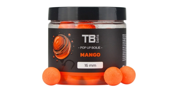 TB BAITS - Plávajúce boilies Pop-Up Mango 16 mm 65 g + NHDC