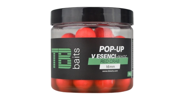 TB BAITS - Plávajúce boilies Pop-Up Red Crab + NHDC 16 mm 65 g