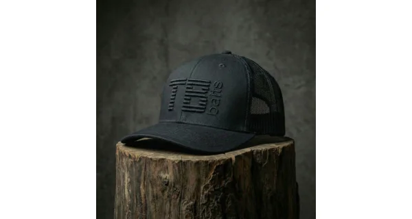 TB BAITS - Šiltovka Trucker Cap 3D Logo Black