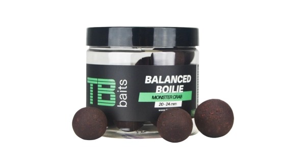 TB BAITS - Vyvážené Boilie Balanced + Atraktor Monster Crab 100 g 20-24 mm