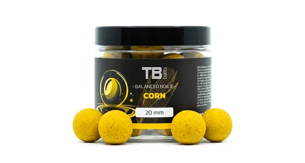 TB BAITS - Vyvážené boilies Balanced + Atraktor Corn 20 mm 100 g