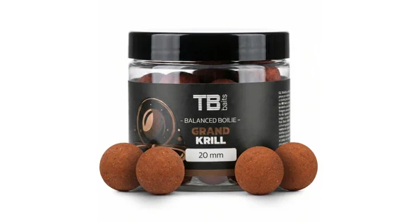 TB BAITS - Vyvážené boilies Balanced + Atraktor Grand Krill 20 mm 100 g