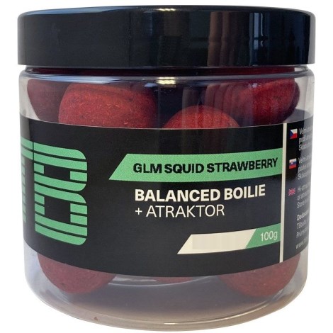 TB BAITS - Vyvážené boilies Balanced GLM Squid Strawberry 16 mm 100 g