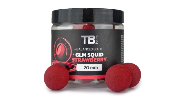 TB BAITS - Vyvážené boilies Balanced GLM Squid Strawberry 24 mm 100 g