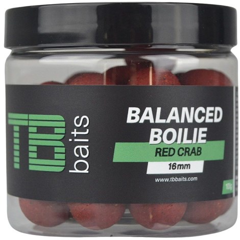 TB BAITS - Vyvážené boilies Balanced Red Crab 16 mm 100 g