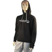 THE ONE - Mikina s kapucňou Black Fine Grey veľ. XL